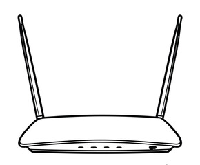 WiFi Router Silhouette Minimal Clean Vector Illustration