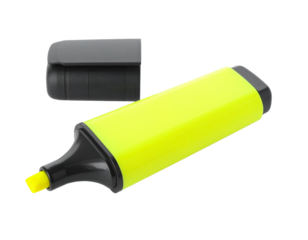 Two Highlighter Sticks isolated on a white background