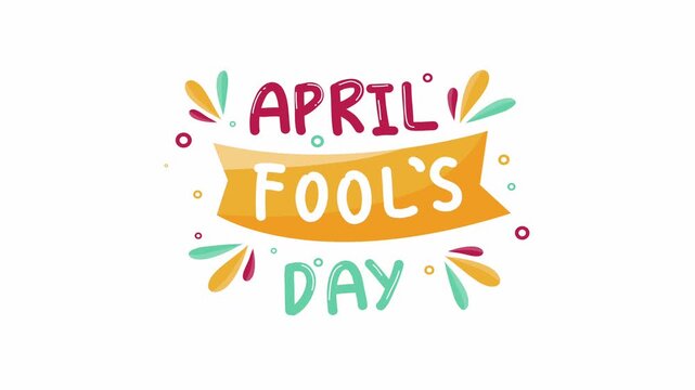 Colorful April Fool&rsquo;s Day banner with playful festive design