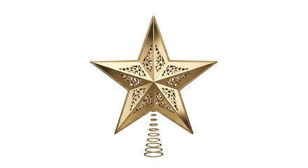 Obraz premium Golden Star Christmas Tree Topper Decoration