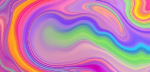 Fluid, swirling rainbow gradients create an abstract, vibrant, seamless texture,  neon,  seamless