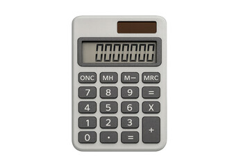 Calculator showing zero on transparent background
