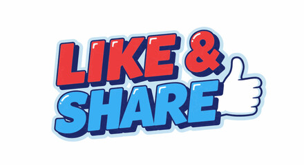Like and Share Sticker Badge A Vector Graphic