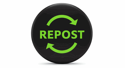 Repost Circular Arrows Badge A Vector Art