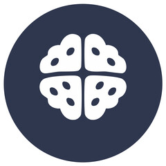 Obraz premium Stylized Brain Symbol on Circular Background Represents Intelligence