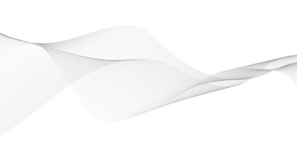 Fototapeta premium Abstract wave lines digital element for certificate design. Curved wavy lines design, abstract Grey wave line background on white background.