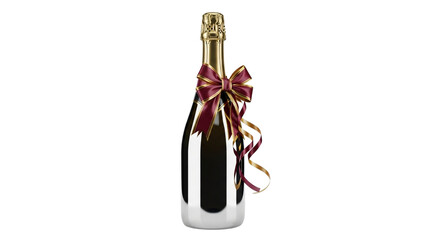 Champagne Bottle with Ribbon Decoration 