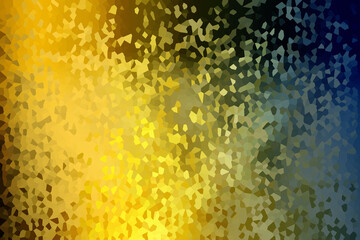 Abstract mosaic pattern with yellow gold and dark blue green tones texture background