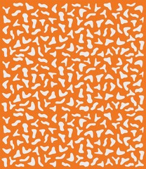 Bright orange abstract scattered geometric pattern background