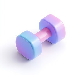 Obraz premium 3 d rendering of a dumbbell isolated on a white background