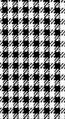 Black and white houndstooth pattern creates a classic and timeless design