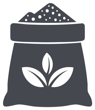 bag of fertilizer with leaves clip art preview