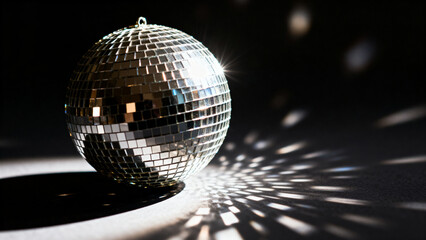 Obraz premium Disco ball with light reflection