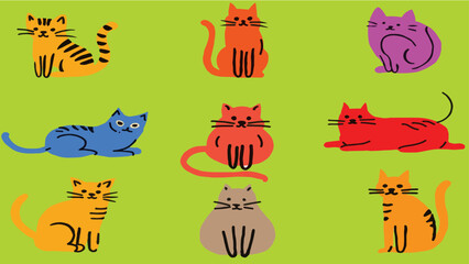 set of animals vector