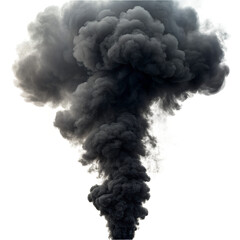Dense Black Smoke Plume