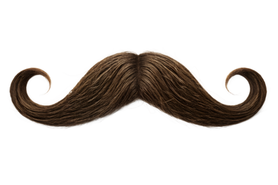 Classic Brown Handlebar Mustache