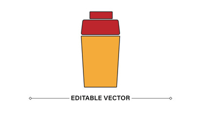 Cocktail Shaker Icon Editable Vector Illustration
