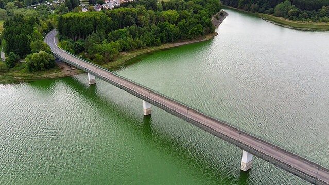 Bridge over the reservoir in Zeulenroda
