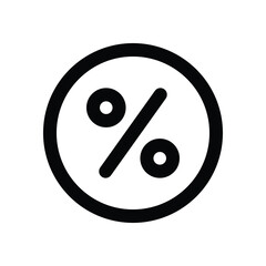 Percentage Circle Vector Icon for Business and Statistics