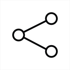 Outline Share Vector Icon for Social Media and Communication