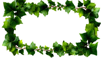 Fototapeta premium Ivy Vines Frame for Graduation Photo Display or Decoration Isolate on Transparent Background, cutout, png