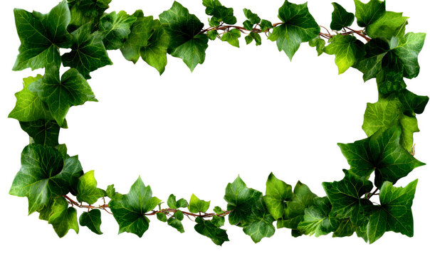 Ivy Vines Frame for Graduation Photo Display or Decoration Isolate on Transparent Background, cutout, png