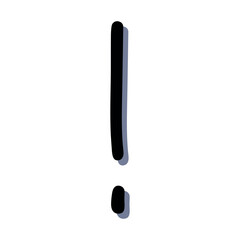 Hand drawn exclamation mark clipart Single element for design