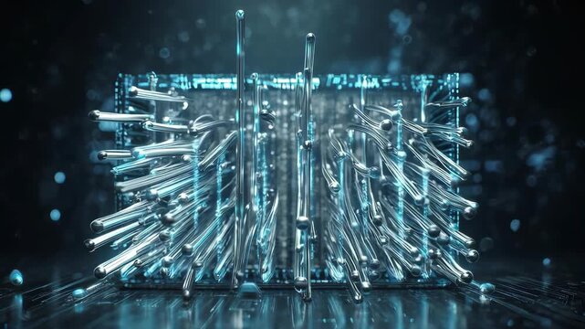 This futuristic video is perfect for content about assistive technology, innovation for the visually impaired, digital literacy, and modern communication for World Braille Day.