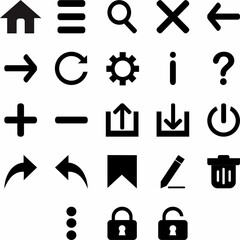 Basic Navigation Outline Icons