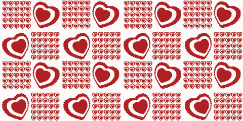 vector seamless pattern with hearts