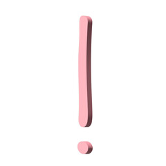 3d exclamation mark clipart Single element for design