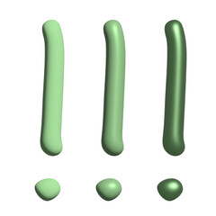 3d exclamation mark clipart Single element for design