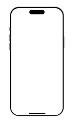 Realistic mobile phone mockup. Isolated cellphone app template. Vector stock illustration.