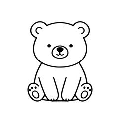 Fototapeta premium Cute Bear Vector brings warmth, comfort, and a touch of joy to every project. Symbolizing kindness and gentle companionship, the artwork is perfect for baby apparel, storybooks, stickers, or cozy-them