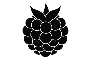 blackberry silhouette icon. Vector clipart black illustration design