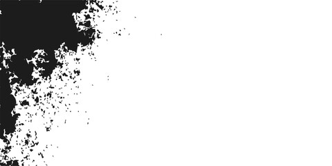 Abstract grunge background with black ink splashes and watercolor texture