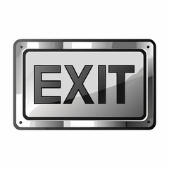 exit sign vector illustration