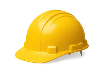 Yellow hard hat offering safety protection in construction