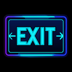 exit sign vector