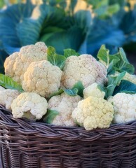 Harvest organic cauliflower