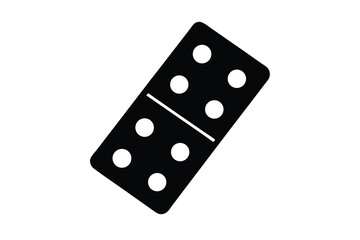 domino silhouette icon. Vector clipart black illustration design