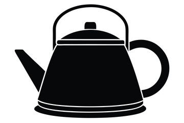 kettle silhouette icon. Vector clipart black illustration design