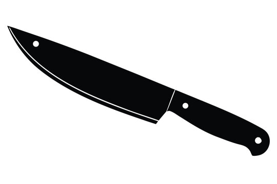 knife silhouette icon. Vector clipart black illustration design