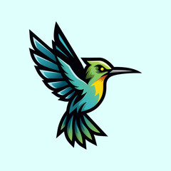Hummingbird Bird Mascot Vector