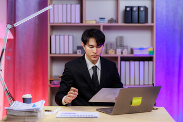 Fototapeta premium Business leader under pressure due to company losses.