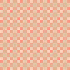 squares from hand drawn pixels. vector seamless pattern. diagonal lines. pink repetitive background. modern decorative art. geometric fabric swatch. textile design template