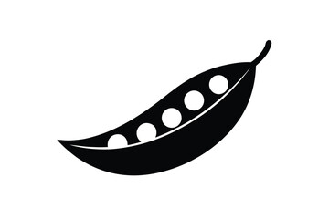 peas silhouette icon. Vector clipart black illustration design