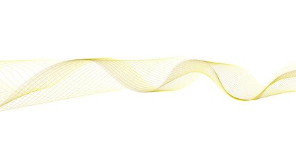 Abstract Yellow Wavy Line Gradient Background