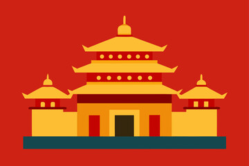 vector illustration of an ancient building