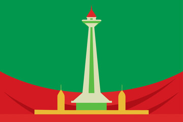 vector illustration of a red and green background